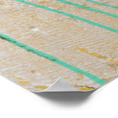 Poster Pots Rustiques Golden Paint Turquoise Running (Coin)