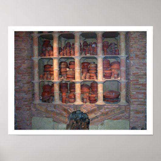 Poster Pottery oven from Graufesenque, c.150 BC (photo) (Devant)