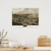 Poster Pottsville, PA Carte panoramique - 1922 (Cuisine)