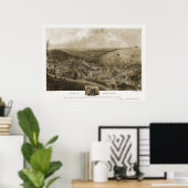 Poster Pottsville, PA Carte panoramique - 1922 (Bureau à domicile)