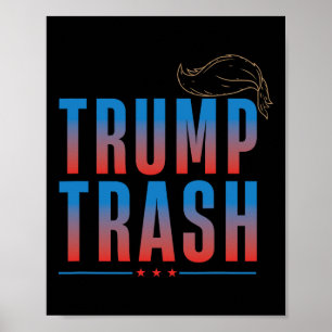Poster Poubelle Trump 2025 Grunge Ordures Pour Trump Drôl