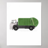 Poster Poubelle verte Truck Boys Décor Chambre (Devant)