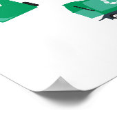 Poster Poubelles Camions Corbeilles à recyclage couleur n (Coin)