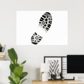 Poster Pouce Imprime Pied Art Chaussure Sole (Bureau à domicile)