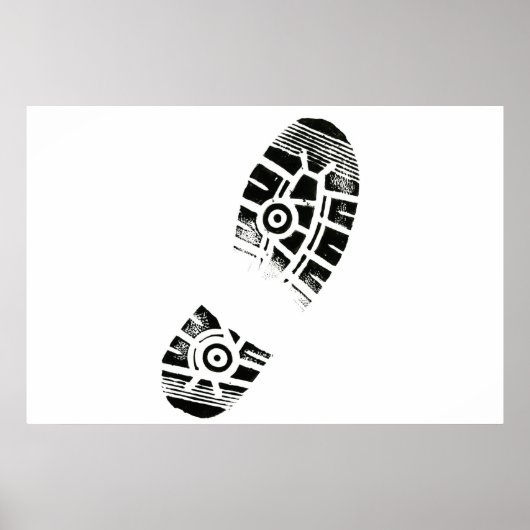 Poster Pouce Imprime Pied Art Chaussure Sole (Devant)