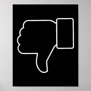 Poster Pouce Vers Le Bas, Drôle, Blagues, Sarcastique
