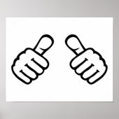 Poster Pouce vers le haut (Devant)