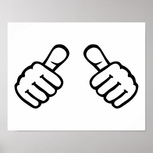 Poster Pouce vers le haut (Devant)