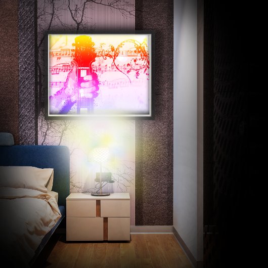 Poster Pouces jusqu'à la musique (version colorée)