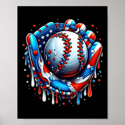 Poster Poudre de glace Baseball Drip Gant de Baseball 4 (Devant)