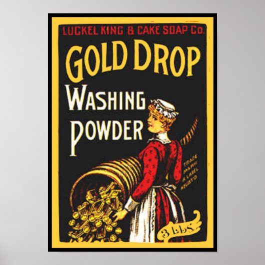 Poster Poudre de lavage à goutte d'or (Devant)