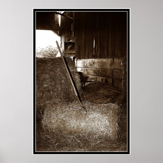 Poster Poule et fourche (Devant)