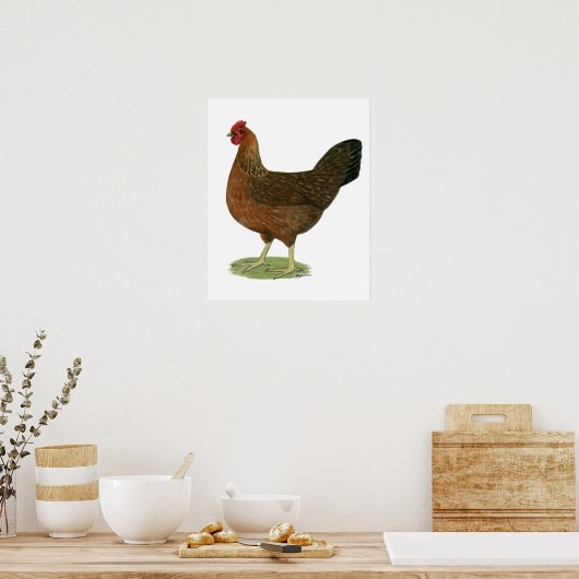 Poster Poule Welsummer (Cuisine)