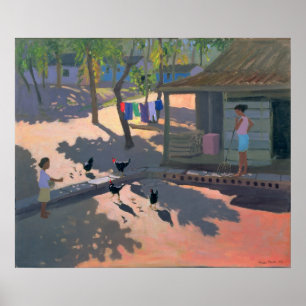 Poster Poules et poulets Cuba 1997