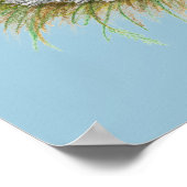 Poster Poulet à éclaboussures de Silkie Bantam (Coin)