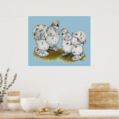 Poster Poulet à éclaboussures de Silkie Bantam (Cuisine)