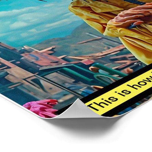 Poster Poulet Alien (Coin)