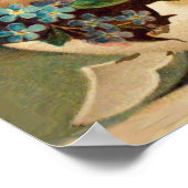 POSTER POULET AVEC FLEURS DANS OEUF DE PÂQUES (Coin)