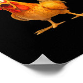 Poster Poulet Classique Rétro F-Caw-F (Coin)