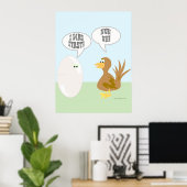 Poster Poulet contre Oeuf L'affiche ! (Bureau à domicile)