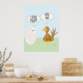 Poster Poulet contre Oeuf L'affiche ! (Cuisine)