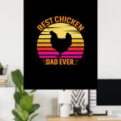 Poster Poulet d'art meilleur poulet (Bureau à domicile)