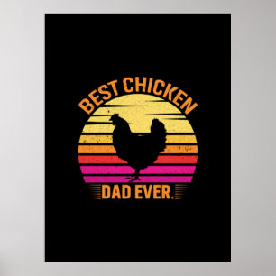 Poster Poulet d'art meilleur poulet