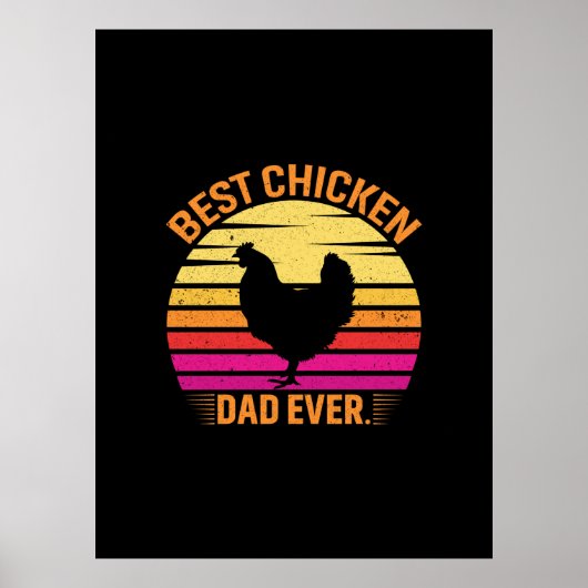 Poster Poulet d'art meilleur poulet (Devant)