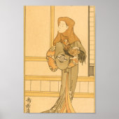Poster Poulet d'art mural japonais vintage (Devant)