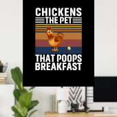Poster Poulet D'Art Poulet L'Animal De Compagnie (Bureau à domicile)