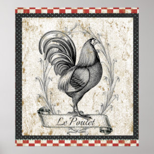 Poster Poulet de Le Poulet Vintage