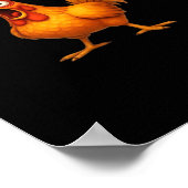 Poster Poulet drôle F-Caw-F à la mode (Coin)
