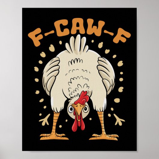 Poster Poulet drôle F-caw-f Fcawf _1 (Devant)