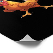 Poster Poulet drôle F-Caw-F Funny Tendance (Coin)