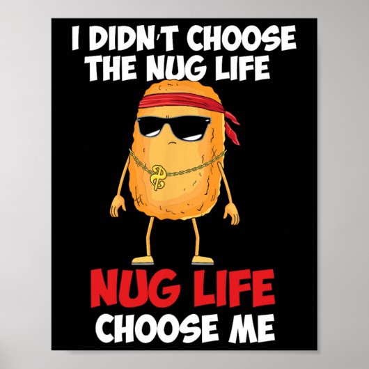 Poster Poulet drôle Nugget nug Vie' (Devant)