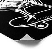 Poster Poulet en Skateboard Mème Internet (Coin)