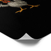 Poster Poulet F-Caw-F Essentiel Élégance Décontractée (Coin)