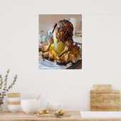 Poster poulet grillé (Cuisine)