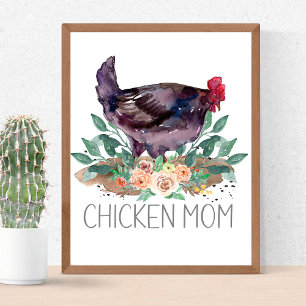 Poster Poulet maman Agriculture biologique Jardinage Perm