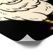 Poster Poulet mangeant un taco _1  (Coin)