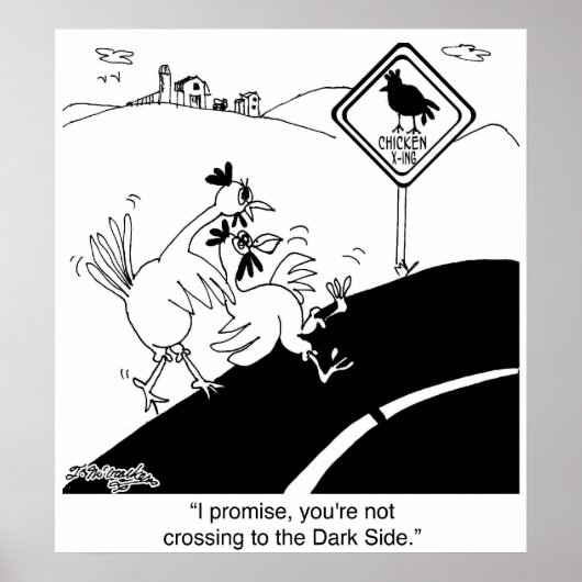 Poster Poulet Ne Traversant Pas À L'Extrémité (Devant)