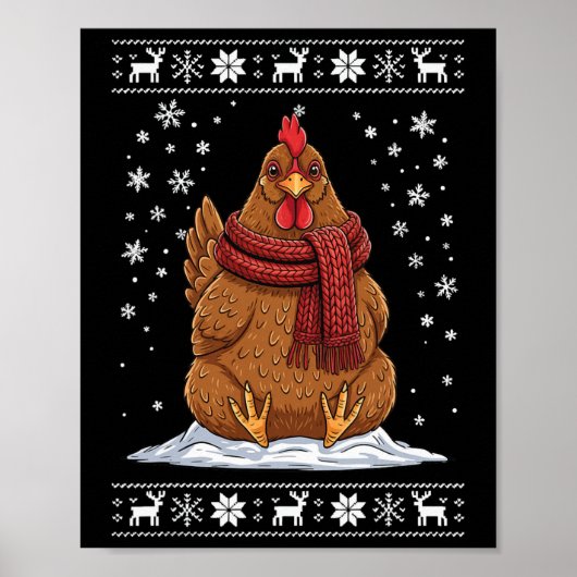 Poster Poulet Noël laid (Devant)