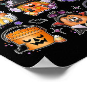 Poster Poulet Nuggets Citrouille Halloween 90s Vintage 3 (Coin)