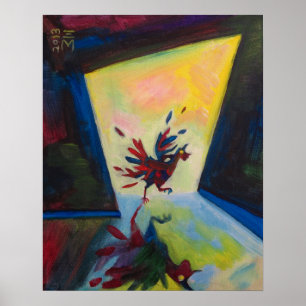 Poster Poulet Peint