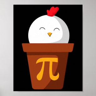 Poster Poulet Pot Pie Pi Day T Chemise Math Enseignants C