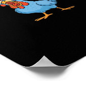 Poster Poulet qui jure F-Caw-F de style rétro classique (Coin)