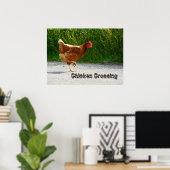 Poster Poulet Traversant La Route Imprimer (Bureau à domicile)
