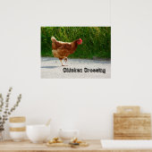 Poster Poulet Traversant La Route Imprimer (Cuisine)