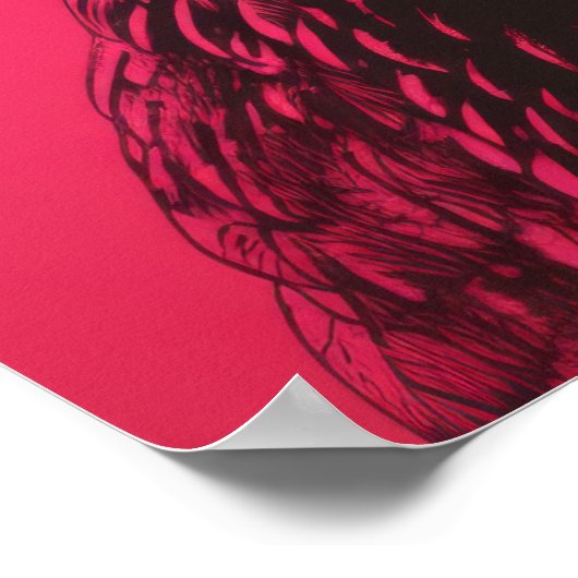 Poster Poulet Vibrant (Coin)