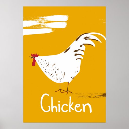 Poster Poulet vintage (Devant)